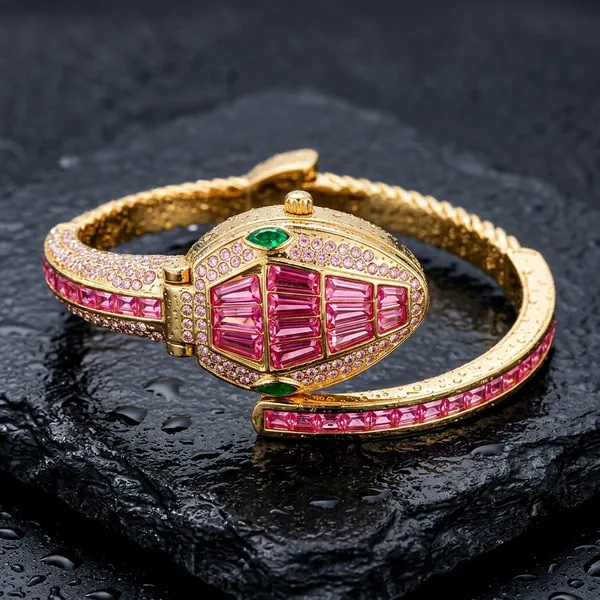 Gold_Plated_Bracelet_Serpent_Head_Design