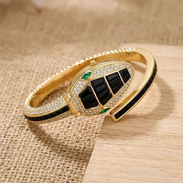 Gold_Plated_Bracelet_Snake_Motif