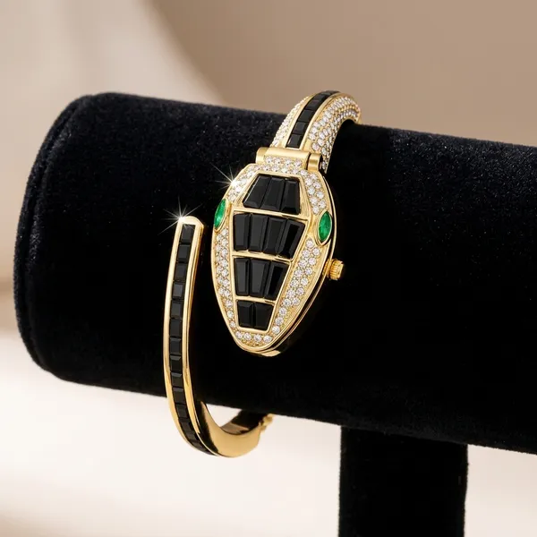 Gold_Plated_Bracelet_Snake_Motif