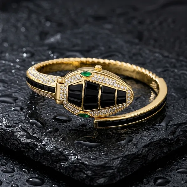 Gold_Plated_Bracelet_Snake_Motif