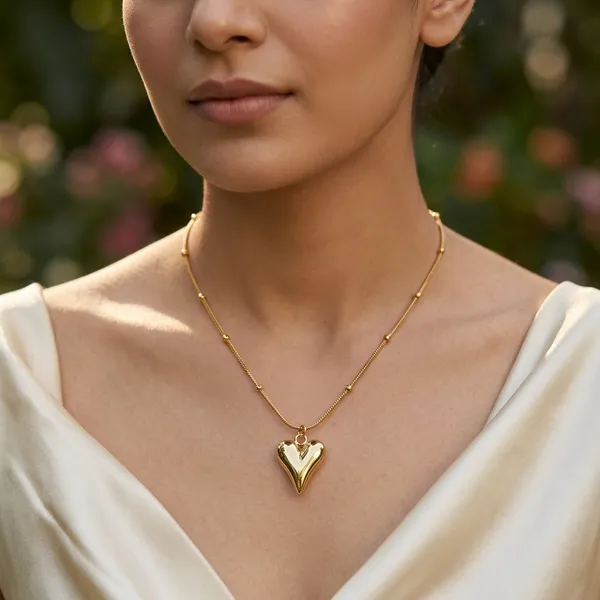 Gold_Puffy_Heart_Pendant_Necklace_For_Women_|_Minimalist_Gold-Tone_Heart_Necklace