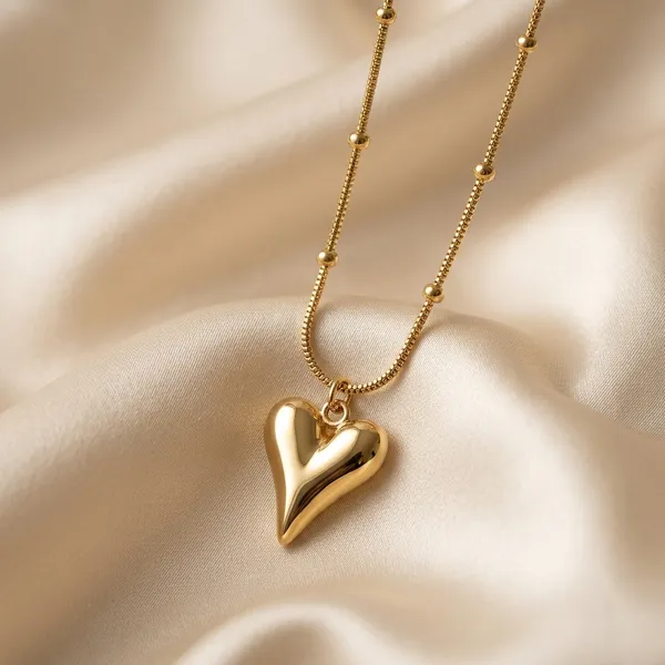 Gold_Puffy_Heart_Pendant_Necklace_For_Women_|_Minimalist_Gold-Tone_Heart_Necklace