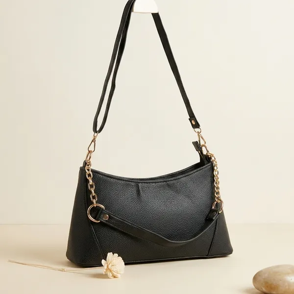 Nimi_House_Black_Shoulder_Handbag_for_Women_|_Gold_Chain_Detail