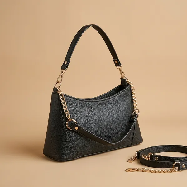 Nimi_House_Black_Shoulder_Handbag_for_Women_|_Gold_Chain_Detail