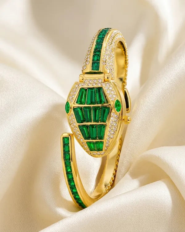 Nimi_House_Emerald_Green_Crystal_Bracelet_Watch