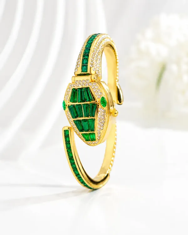 Nimi_House_Emerald_Green_Crystal_Bracelet_Watch
