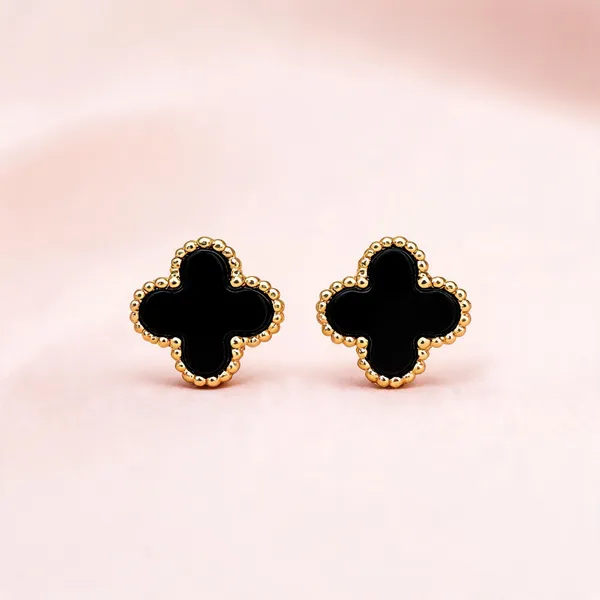 Black_Clover_Stud_Earrings_For_Women_|_Gold-Tone_Lucky_Alhambra_Inspired_Earrings_-_Pack_Of_2