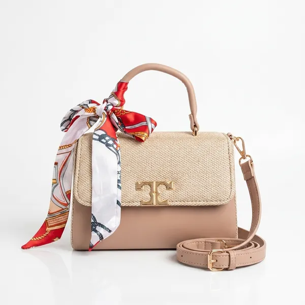 Textured_Faux_Leather_Satchel_with_Scarf_Accent