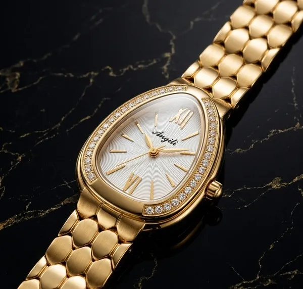 Nimi_House_Imperial_Oval_Crystal_Gold_Bracelet_Watch_For_Women