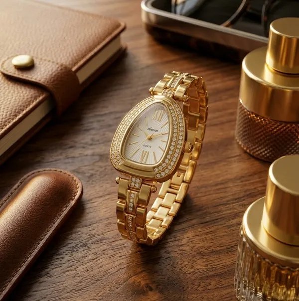 Nimi_House_Crystal_Teardrop_Luxe_Gold_Bracelet_Watch