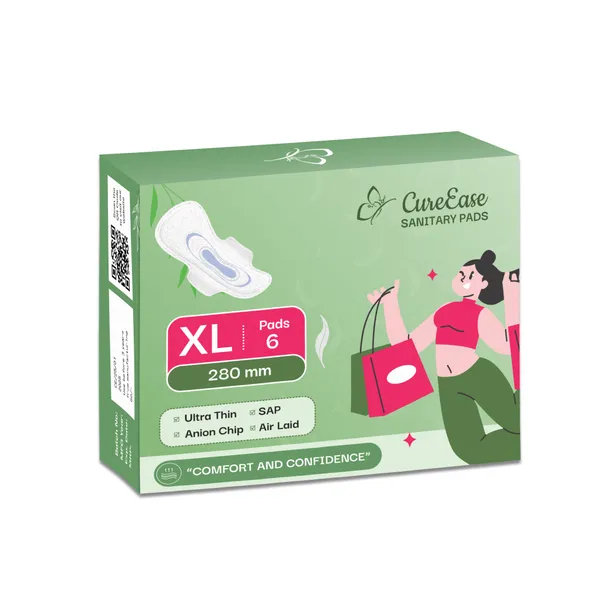 CureEase_Anion_Chip_XL_Ultra-Thin_Sanitary_Pads_–_Pack_of_6_Boxes_(Contains_36_Sanitary_Pads)