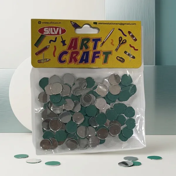 Silver_Green_Mirror_Round_Craft_Disc_Embellishments_Pack_of_8
