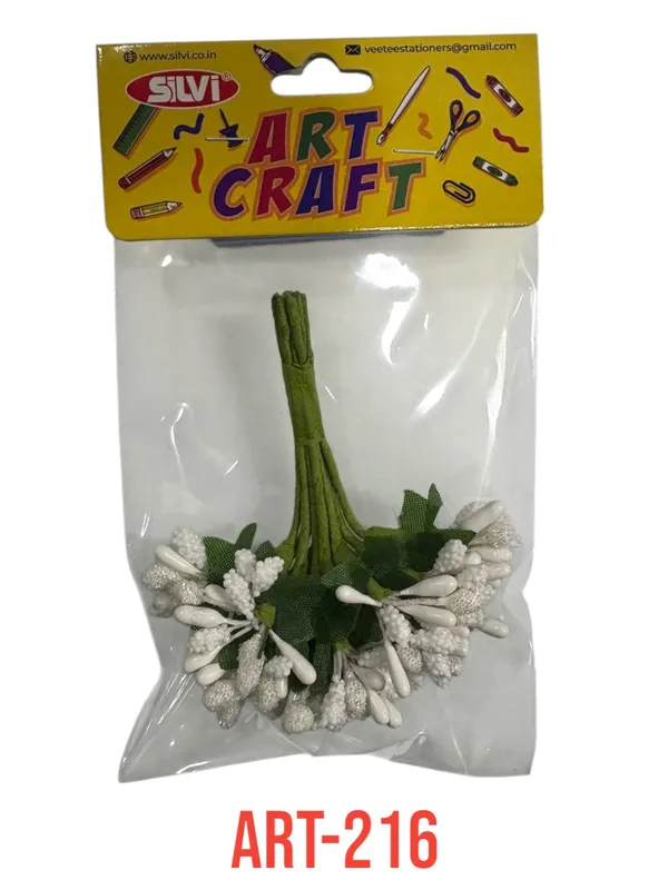 White_Artificial_Flower_Craft_Bunch_Pack_of_8