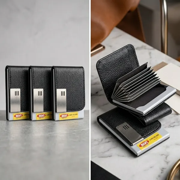 Black_Textured_Leather_Card_Holder_With_Metal_Clip_Pack_of_3