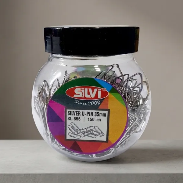 Silvi_Silver_35Mm_U-Pins_150_Piece_Jar_Pack_of_3