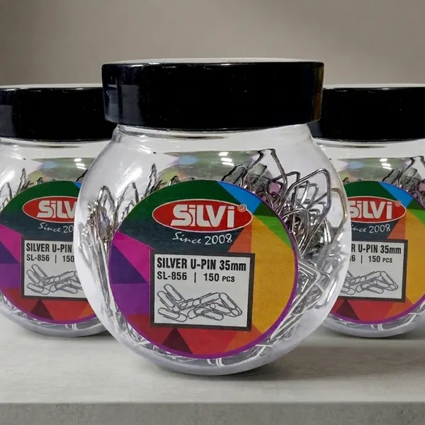 Silvi_Silver_35Mm_U-Pins_150_Piece_Jar_Pack_of_3