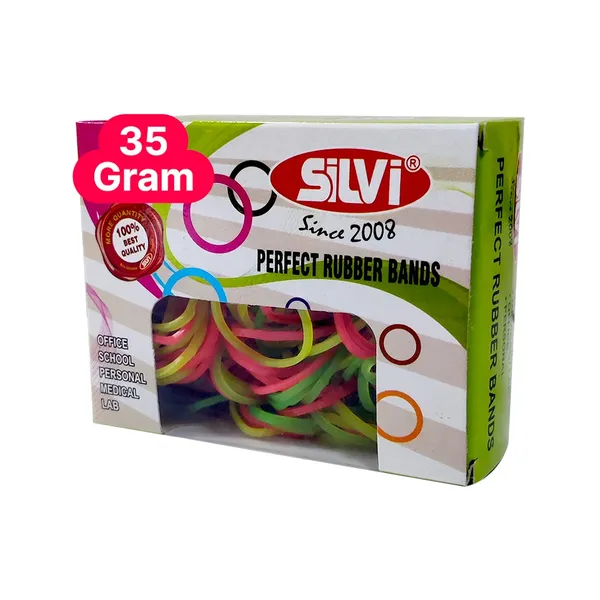 Silvi_Multicolour_Elastic_Rubber_Bands_35G_Pack_Pack_of_8
