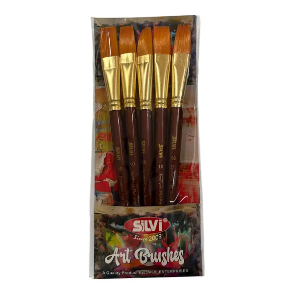 Silvi_Wooden_Flat_Art_Brush_Set_For_Artists