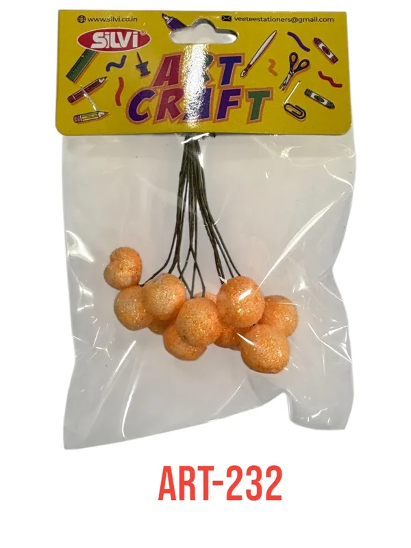 Orange_Glitter_Ball_Craft_Embellishments_On_Stems_Pack_of_8