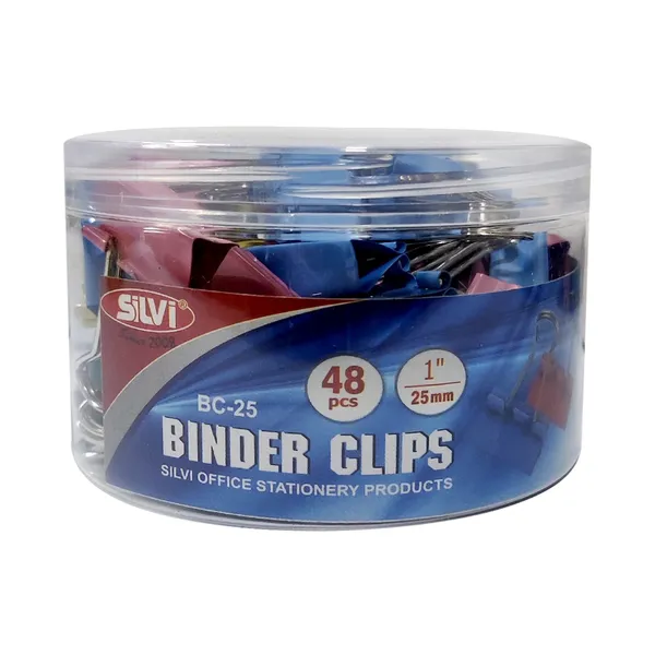 Silvi_1_Inch_Metal_Binder_Clips_48_Pieces_Pack_of_2