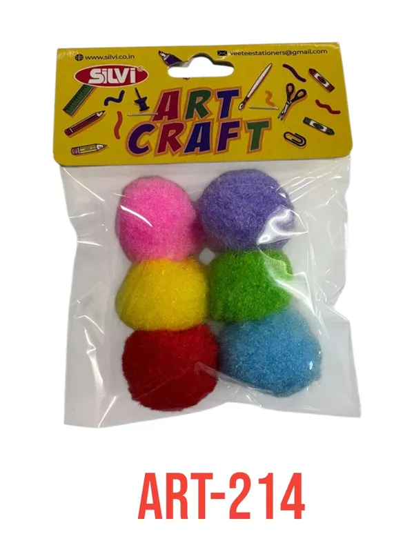 Multicolour_Woolen_Craft_Pom_Poms_Pack_Pack_of_8
