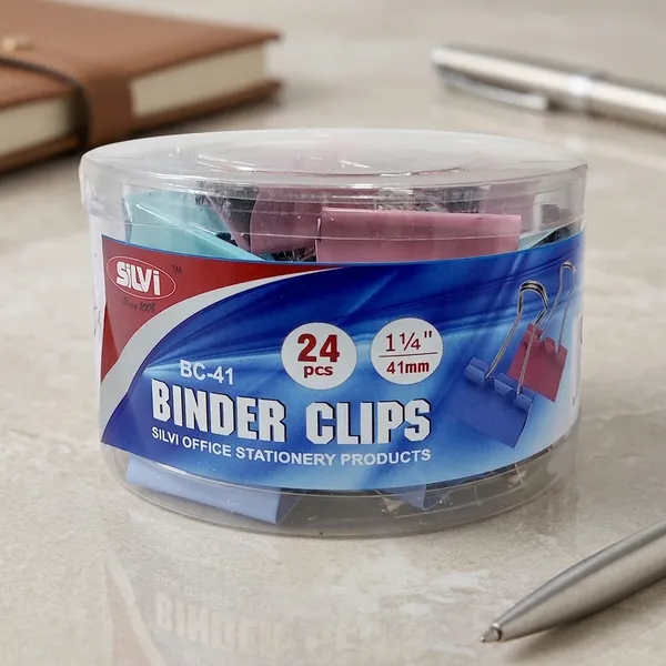 Silvi_41Mm_Metal_Binder_Clips_Pack_Of_24