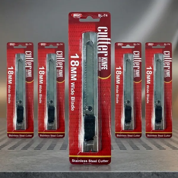 Silvi_18Mm_Stainless_Steel_Utility_Cutter_Knife_Pack_of_5