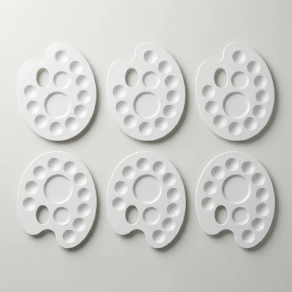 Silvi_White_Plastic_Oval_Paint_Palette_With_Thumb_Hole_Pack_of_6