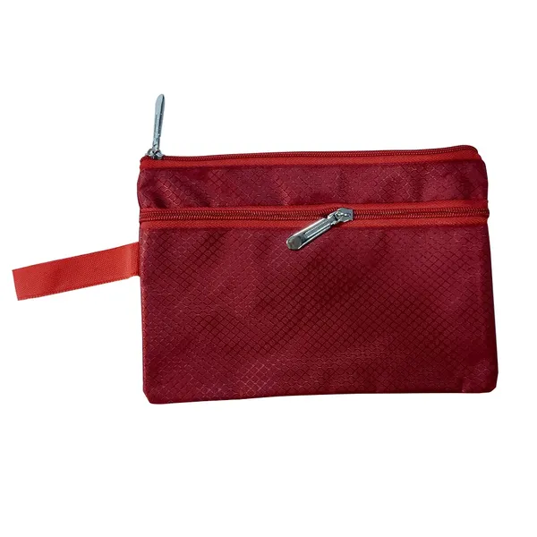 Red_Rexin_Textured_Double_Zip_Pouch_For_Students_Pack_of_4