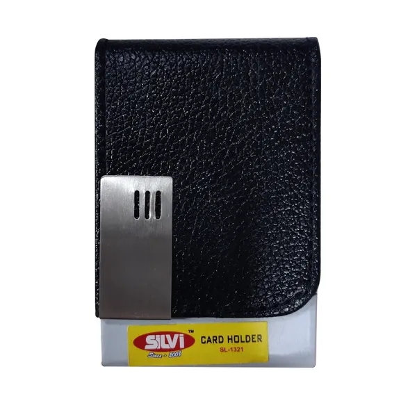 Black_Textured_Leather_Card_Holder_With_Metal_Clip_Pack_of_3