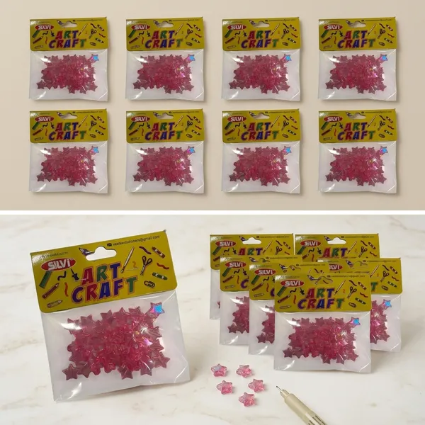 Pink_Translucent_Star_Shaped_Craft_Embellishments_Pack_of_8