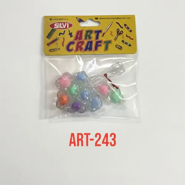 Silvi_Multicolour_Translucent_Heart_Shaped_Plastic_Craft_Beads_Pack_of_8