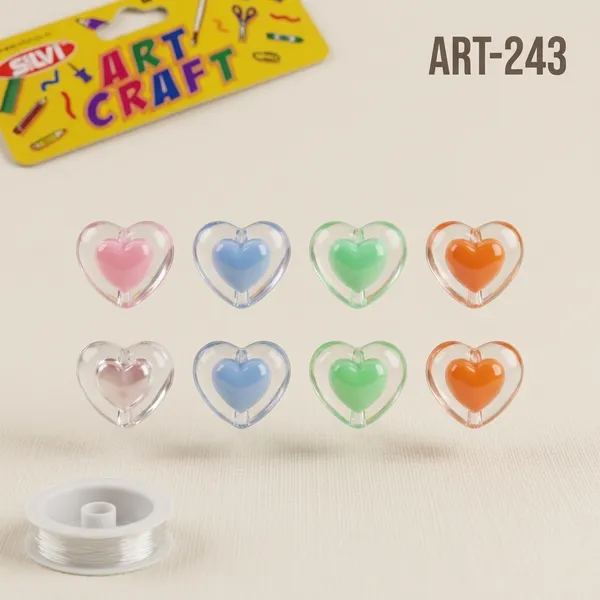 Silvi_Multicolour_Translucent_Heart_Shaped_Plastic_Craft_Beads_Pack_of_8