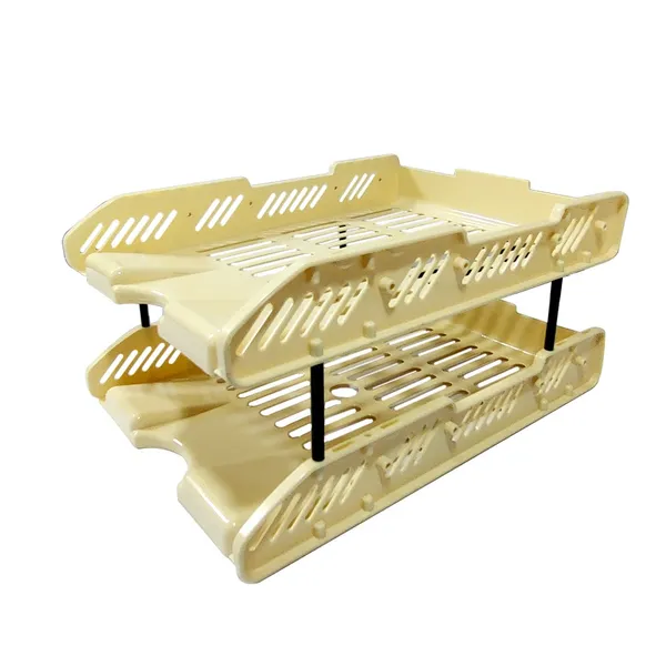 Silvi_Beige_Plastic_Two-Tier_Desk_Organizer_Tray