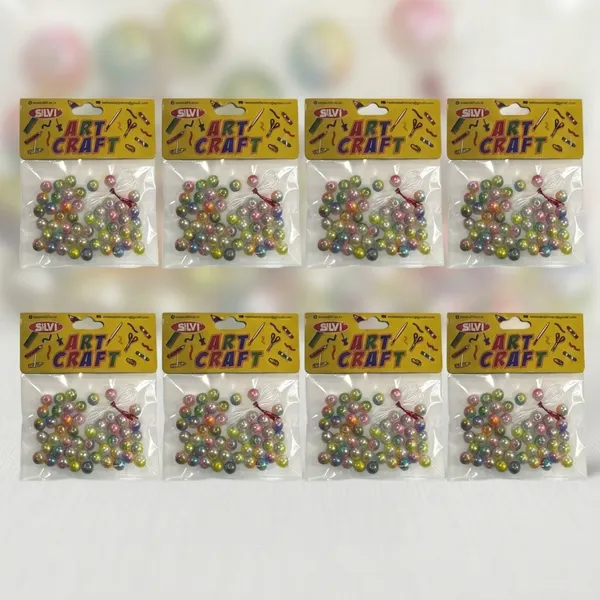 Silvi_Multicolour_Plastic_Round_Craft_Beads_For_Jewellery_Making_Pack_of_8