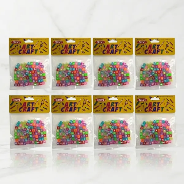 Silvi_Multicolour_Plastic_Cube_Alphabet_Beads_For_Diy_Crafts_Pack_of_8