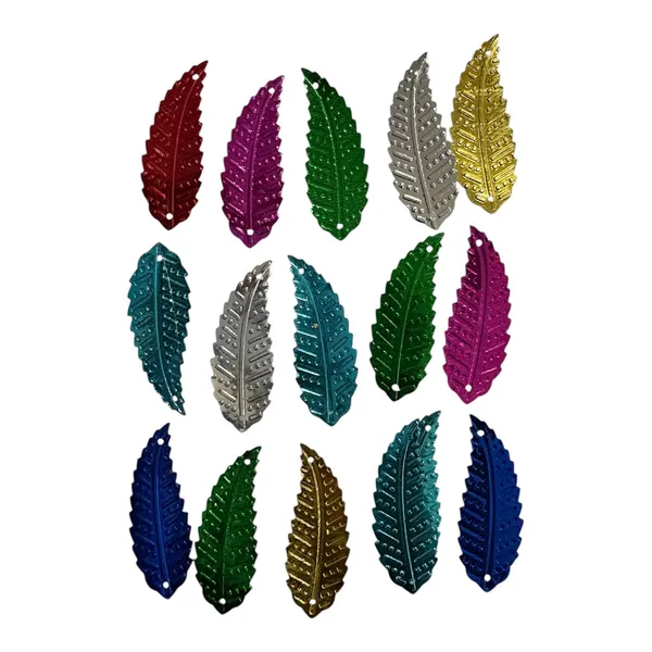 Multicolor_Embossed_Leaf_Charms_For_Jewellery_And_Crafts_Pack_of_8