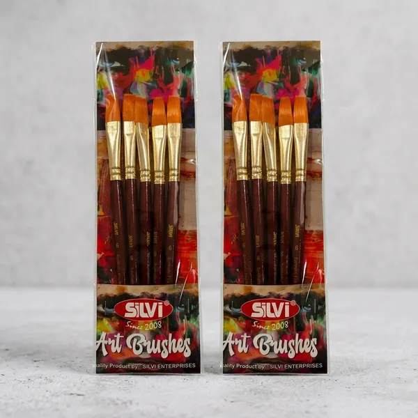 Silvi_Wooden_Six-Piece_Art_Brush_Set_For_Artists_Pack_of_2