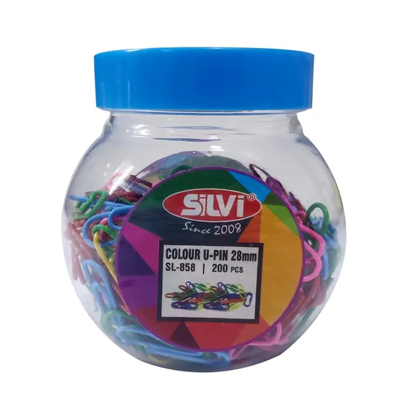 Multicolour_Pvc_Coated_U_Pins_28Mm_200_Pieces_Jar_Pack_of_3