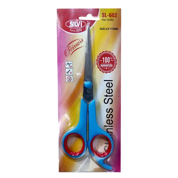 Silvi_Blue_Stainless_Steel_Scissors_6.8_Inch_Pack_of_4