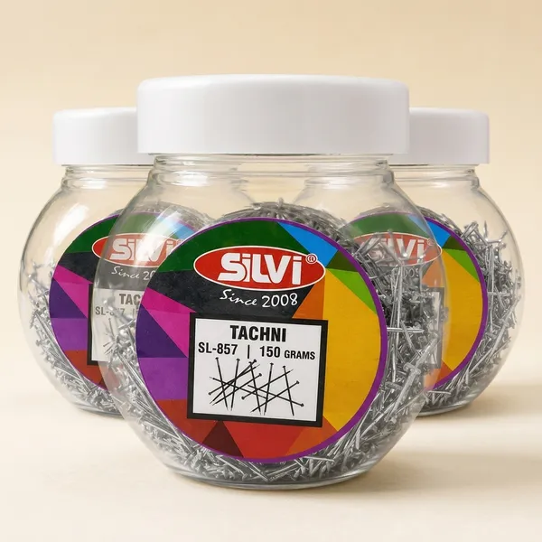 Silvi_Silver_Metal_Thumb_Tacks_150G_Jar_Pack_of_3