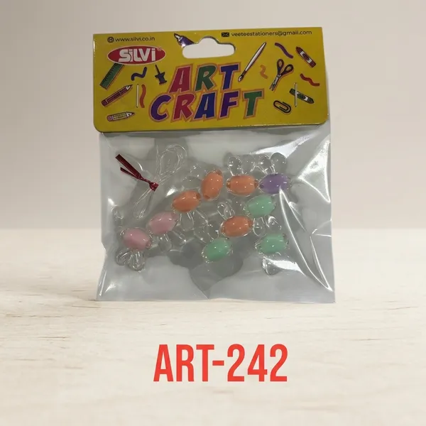 Silvi_Multicolour_Pastel_Oval_Plastic_Craft_Beads_Pack_of_8