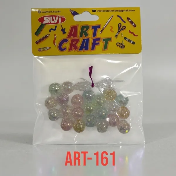 Silvi_Multicolour_Glitter_Round_Craft_Beads_Pack_Pack_of_8