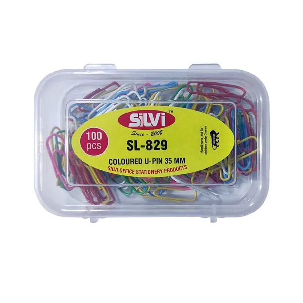 Silvi_Multicolour_Metal_U_Pins_35Mm_Set_Of_100_Pack_of_7
