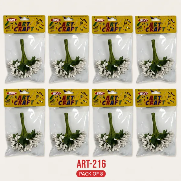 White_Artificial_Flower_Craft_Bunch_Pack_of_8