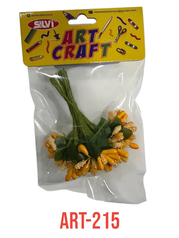Yellow_Orange_Artificial_Flower_Stems_For_Crafts_Pack_of_8