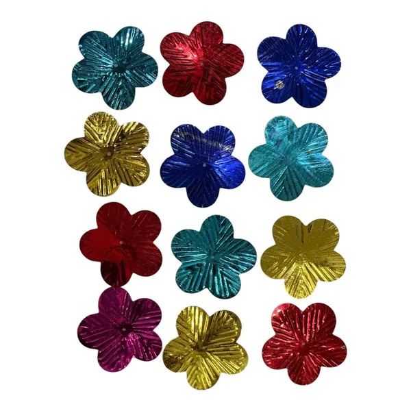 Multicolour_Metallic_Flower_Shaped_Craft_Embellishments_Set_Pack_of_8