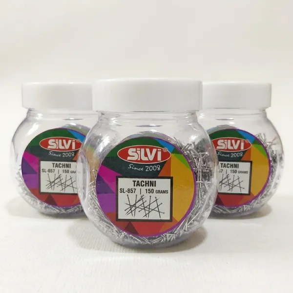 Silvi_Silver_Metal_Thumbtacks_150G_Jar_Pack_of_3