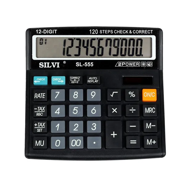 Silvi_Sl-555_Black_12-Digit_Desktop_Calculator
