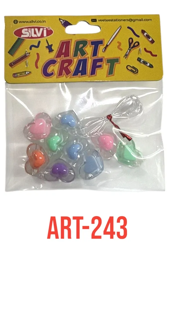 Silvi_Multicolour_Translucent_Heart_Shaped_Plastic_Craft_Beads_Pack_of_8